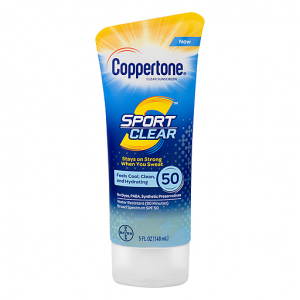 Coppertone 50SPF Goes on Clear Feels Cool 5oz