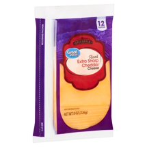 Great Value Sliced Extra Sharp Cheddar 8oz