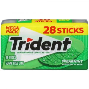 Trident Sugar Free Gum Spearmint 28 Sticks
