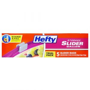 Hefty Storage Slider 5 Slider Bags