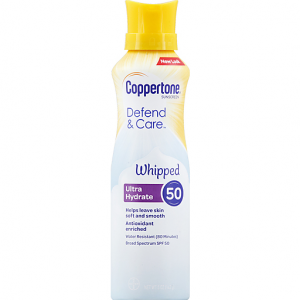 Coppertone Sunscreen defend & care large whipped