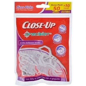 Close-Up Precision Bonus Pack 50 Flossers + 10 Count Extra