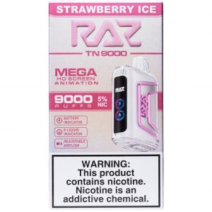 Raz Strawberry Ice 5% Nic 9000 Puffs