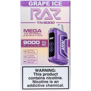 Raz Grape Ice 5% Nic 9000 Puffs