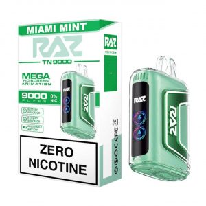 Raz Miami Mint Zero Nicotine 9000 Puffs