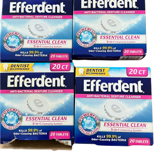 Efferdent Anti Bacterial Denture Cleanser 20 Coubnt
