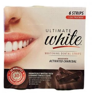 Brush Buddies Whitening Dental Strips Infused with Activated Charcoal - 6 Strips