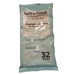 Sure & Fresh Feminine Cleansing Cloths-32 Wipes
