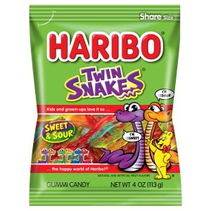 Haribo Gummi Twin Snakes 4oz