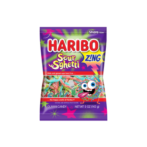 Haribo Gummi Zing Sour Sghetti 4oz