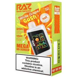 Raz 5% Nicotine 25K White Grape Gush 15K